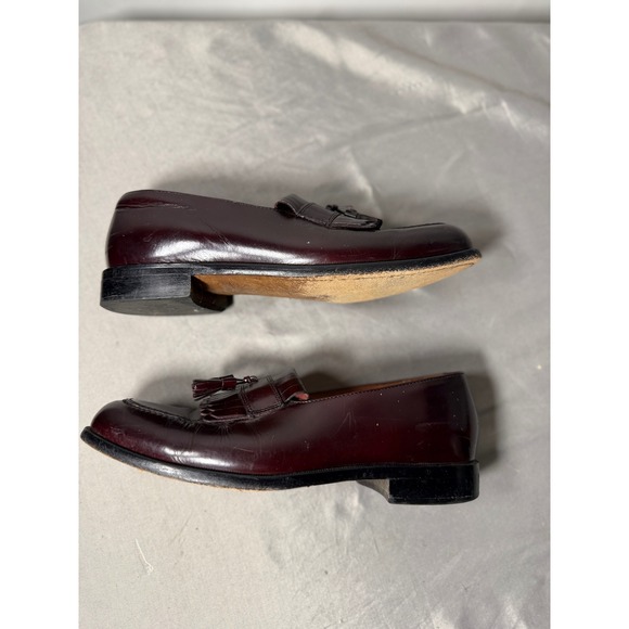 Bostonian Classics‎ Mens Burgundy Leather Kiltie Tassel Loafers 9.5 M 20328 main image 8